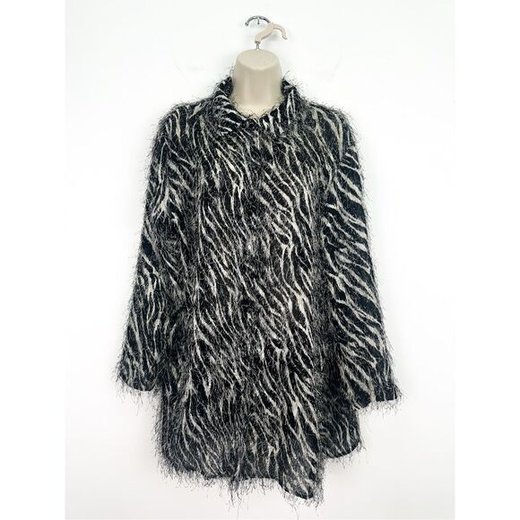 Anthony Mark Hankins Collection Women’s Semi Sheer Zebra Print Eyelash Textured